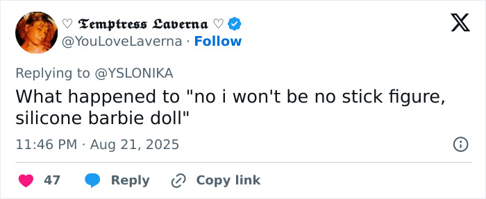 Tweet on a social media platform reacting to Meghan Trainor&rsquo;s unrecognizable appearance in a new video.