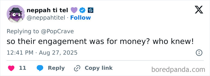 Twitter user questioning Taylor Swift and Travis Kelce&rsquo;s engagement, suggesting it might be a marketing stunt after new ad release.