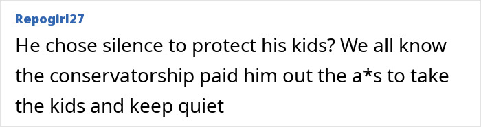 Comment from Britney Spears fans criticizing ex Kevin Federline regarding conservatorship and children amid memoir announcement. Comment from Britney Spears fans criticizing ex Kevin Federline regarding conservatorship and children amid memoir announcement.