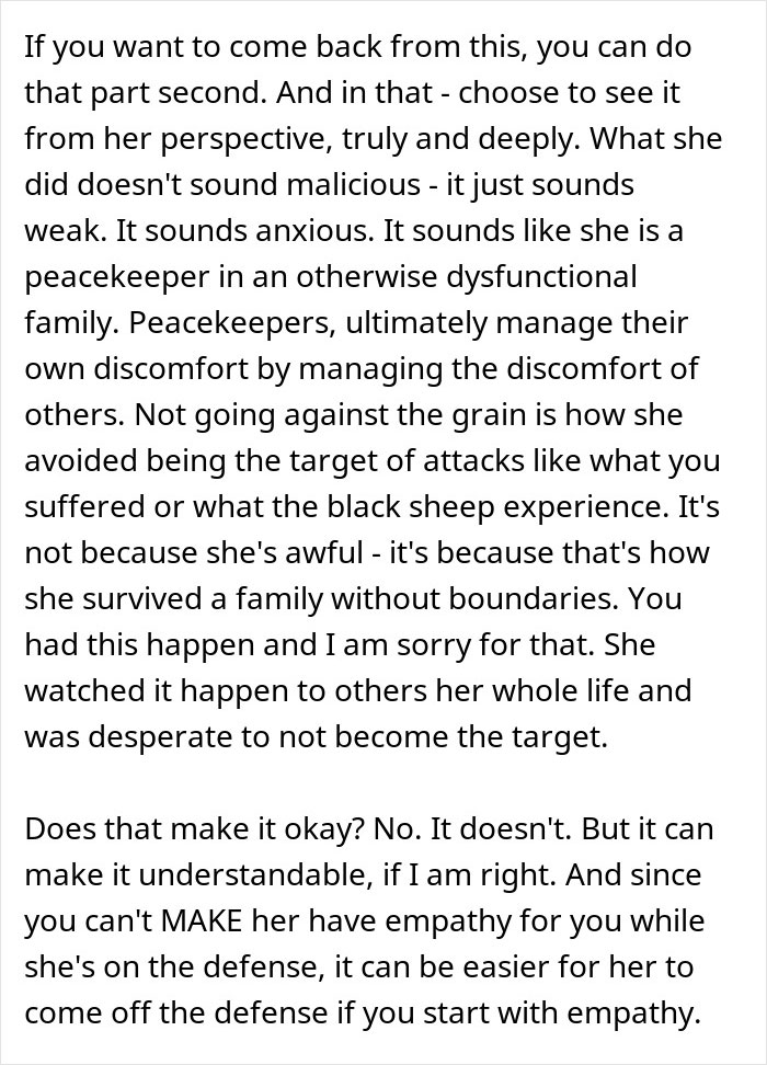 Text excerpt discussing a man learning about his wife's family secretly cyber-bullying him and banning them from seeing his son. - 47