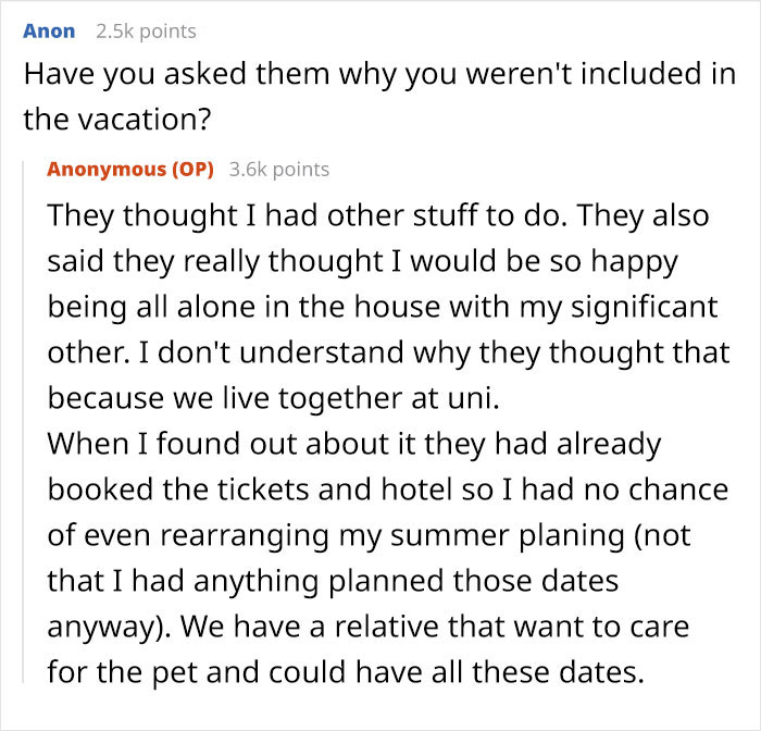 "I Cried So Much I Had Cramps": Woman Freaks Over Family Vacation, People Tell Her To Grow Up