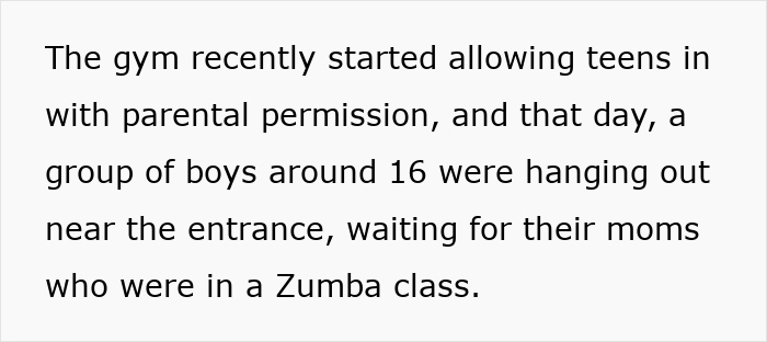 Teen's phone grabbed by lady as he takes picture, his mommy accuses her of manhandling him at the gym entrance.