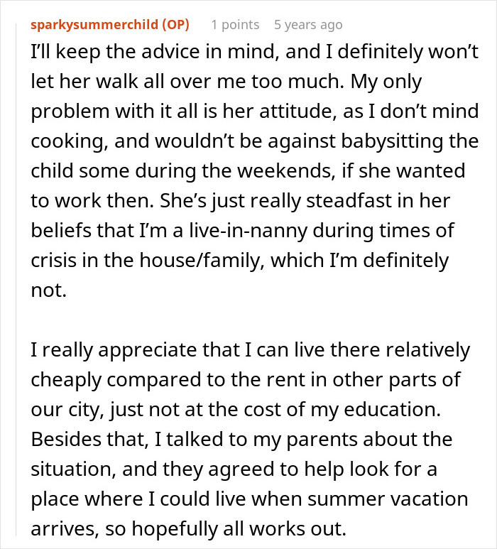 Reddit user explains refusal to babysit cousin's child during school, highlighting boundaries and education priorities.