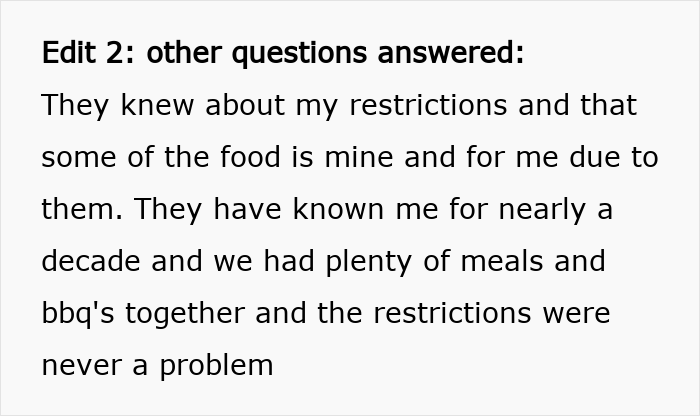In-Laws Aware Of Woman&rsquo;s Food Restrictions, Are Mad She Finds A Way To Not Eat Their Unsafe Food