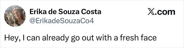 Screenshot of a social media post showing a user commenting on the new tired girl beauty trend popular among Gen Z women.