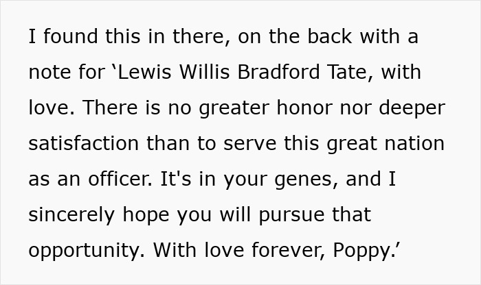 Note written on the back of painting reads a heartfelt message urging Lewis Willis Bradford Tate to serve as an officer. Note written on the back of painting reads a heartfelt message urging Lewis Willis Bradford Tate to serve as an officer.