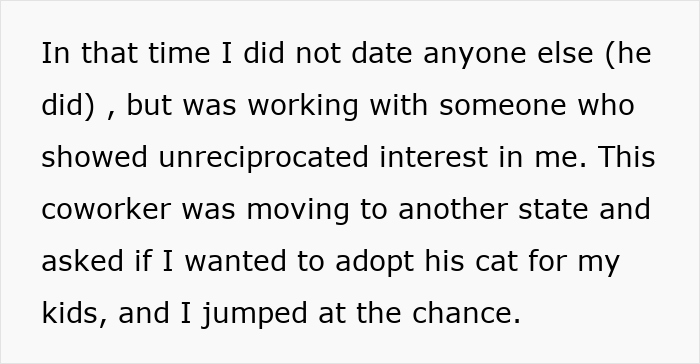 Text excerpt about a guy fussing over his girlfriend receiving a cat from another man and relationship ending. Text excerpt about a guy fussing over his girlfriend receiving a cat from another man and relationship ending.