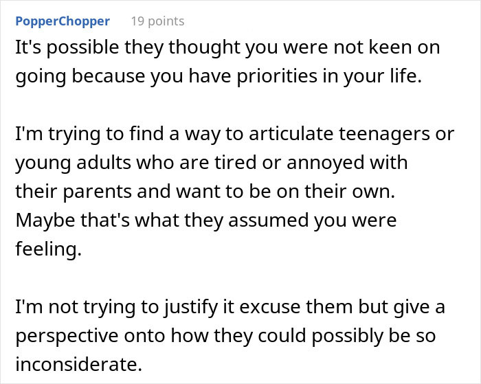 "I Cried So Much I Had Cramps": Woman Freaks Over Family Vacation, People Tell Her To Grow Up