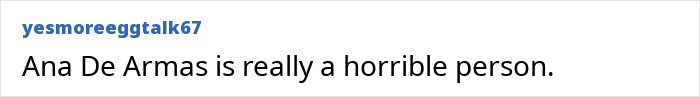 Screenshot of a user comment criticizing Ana de Armas amid controversy over mocking Nicole Kidman's looks. Screenshot of a user comment criticizing Ana de Armas amid controversy over mocking Nicole Kidman's looks.