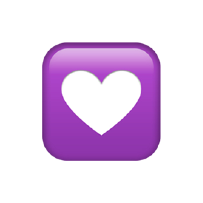 Purple heart emoji icon symbolizing online affection and digital love communication in a modern style. Purple heart emoji icon symbolizing online affection and digital love communication in a modern style.