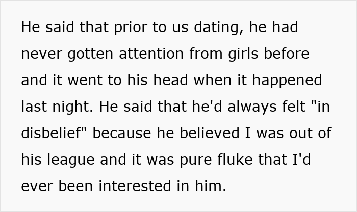 Guy pretending to be single at a party, making dumb excuses when girlfriend confronts him about his actions.