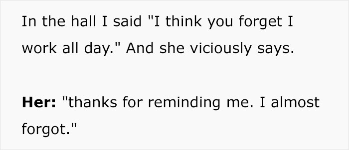 Text excerpt showing a husband telling his wife she couldn&rsquo;t do it without him, and she proves him wrong.