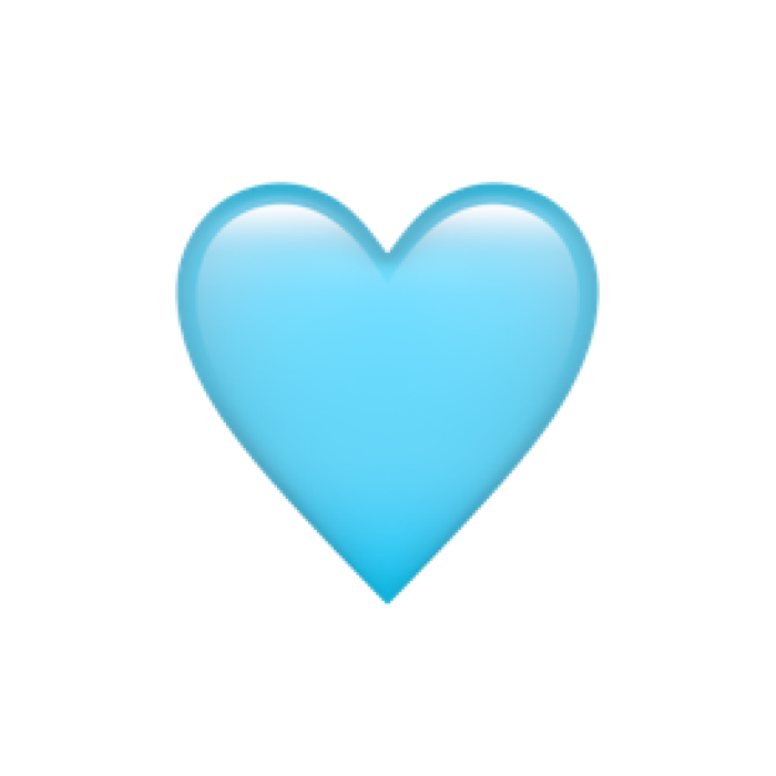 Blue heart emoji icon symbolizing online affection and digital communication in a modern messaging context Blue heart emoji icon symbolizing online affection and digital communication in a modern messaging context