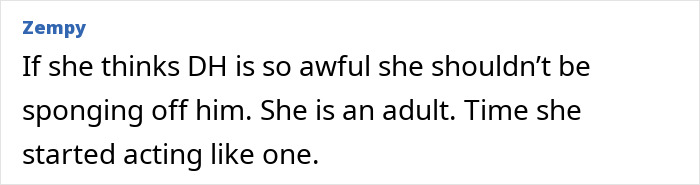 Commenter Zumpy discussing a stepdad raising a girl since age 4 and their strained emotional relationship at 22.