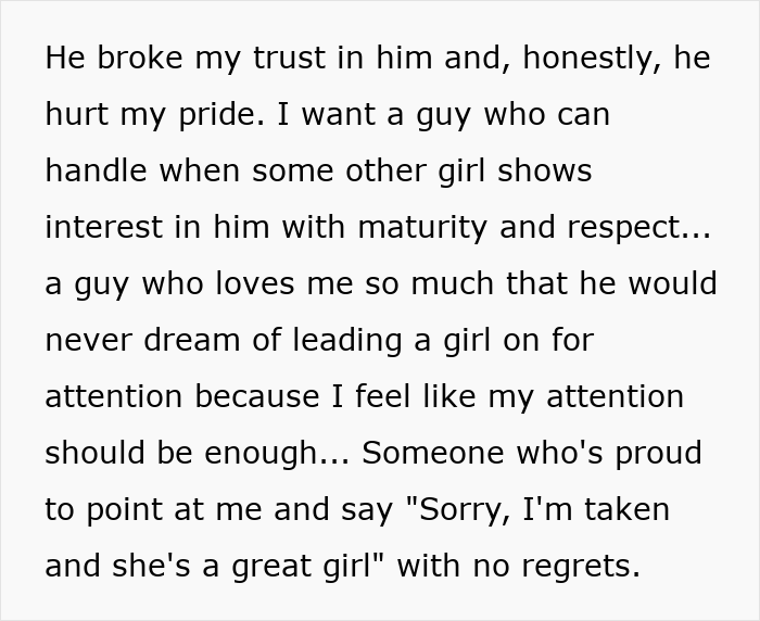 Text expressing hurt trust and pride after a guy pretends to be single at a party and makes dumb excuses when confronted.