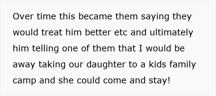 Text excerpt about daughter found dad cheating texts discussing family camp and relationship issues. - 4