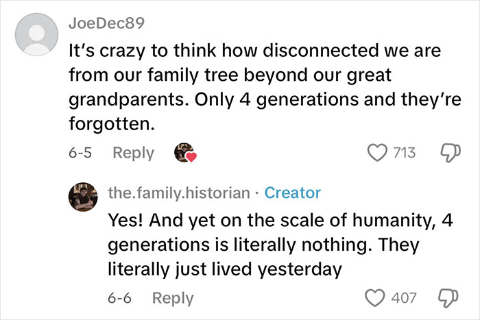 Comments from a family historian about the importance of sharing and preserving family trees online.