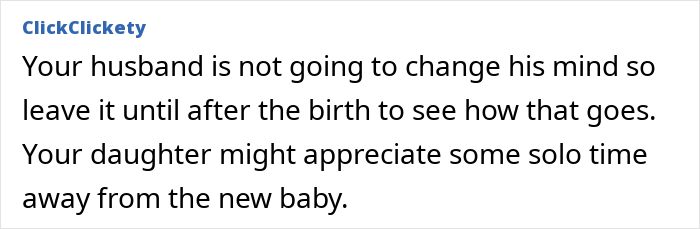 Text conversation about a postpartum trip, husband choosing to go with the 2-year-old after wife refuses the trip.