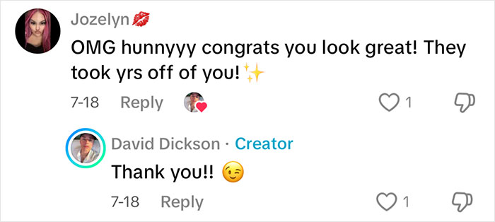 Social media comments praising a man’s facelift results from Mexico showing dramatic youthfulness and positive reactions. Social media comments praising a man’s facelift results from Mexico showing dramatic youthfulness and positive reactions.