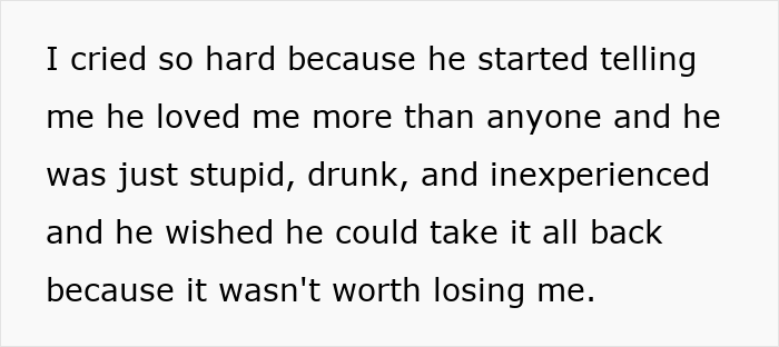 Emotional text about a guy pretending to be single at a party and making dumb excuses when his girlfriend confronts him.