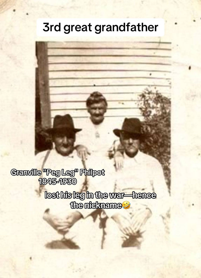 Vintage photo of 3rd great grandfather Granville Philpot and family, highlighting inspiration to share family tree online.