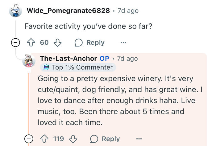 Poor woman who dates rich guy shares how that changed her life through wine tasting and live music experiences.