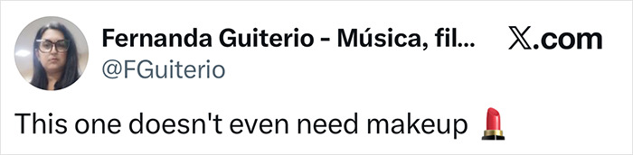 Screenshot of a tweet about the tired girl beauty trend going viral among Gen Z women with a lipstick emoji.