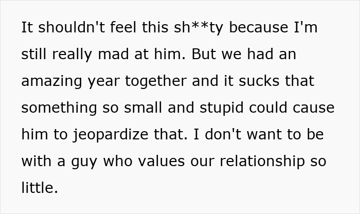 Text screenshot showing a woman expressing frustration about a guy pretending to be single and making excuses when confronted.