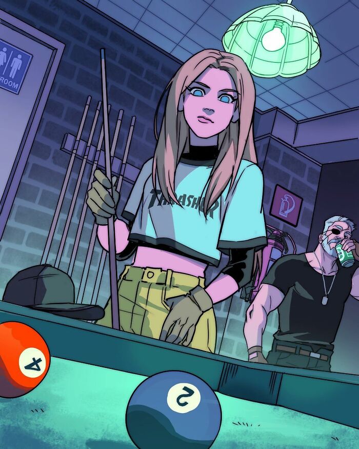 Teen Titans characters drawn by Gabriel Picolo, shown as relatable young heroes in a vibrant car scene.