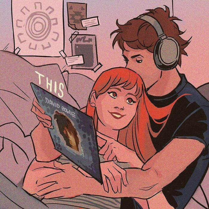 Teen Titans characters sharing a tender moment in Gabriel Picolo’s stunning visual storytelling of relatable young heroes.