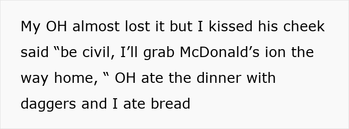 Text on screen showing a personal story mentioning poison and conflict involving a woman&rsquo;s husband.