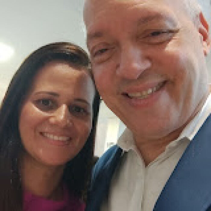 Smiling man and woman taking a close-up selfie, unrelated to pastor caught walking around in thong and wig. Smiling man and woman taking a close-up selfie, unrelated to pastor caught walking around in thong and wig.