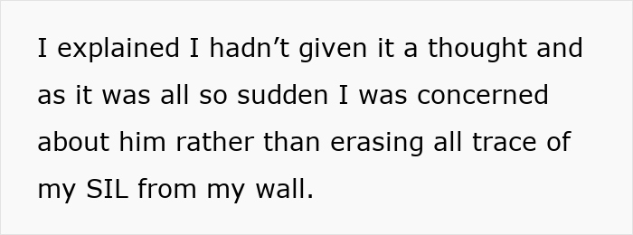 Text excerpt about a brother swapping wife and kids for a new flame, reacting strongly to pictures of his ex at sister&rsquo;s BBQ.