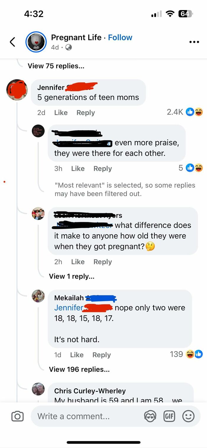 Facebook comments from an online group shaming overconfident know-it-alls who incorrectly correct others on teen moms.