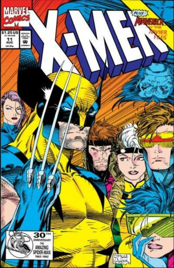 Classic X-Men comic book cover featuring Wolverine from 90s nostalgic memes