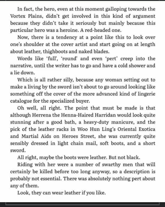 Excerpt from a male author's text highlighting misconceptions about women and their portrayal in writing.