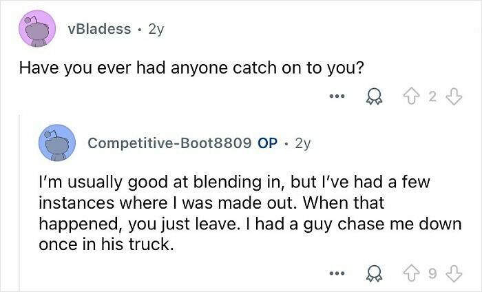 Screenshot of a Reddit conversation revealing how private investigators answer questions about their mysterious profession.