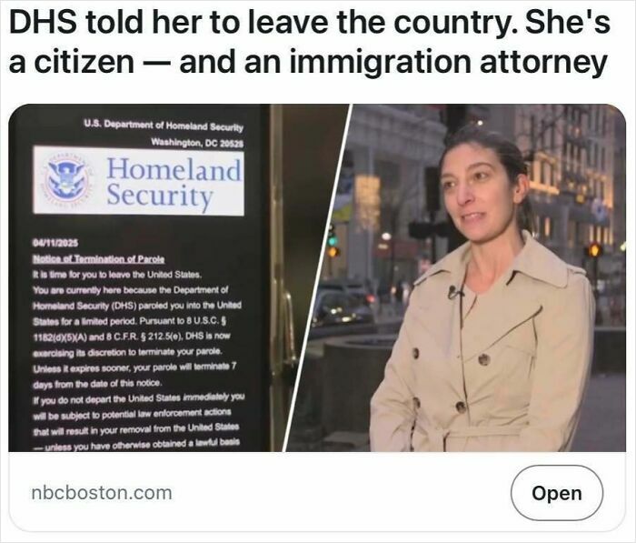 Immigration attorney and citizen told to leave the country by Department of Homeland Security in a surprising move.