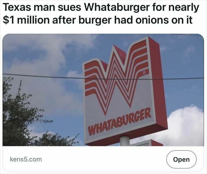 Whataburger sign outdoors under cloudy sky, related to satire headlines about unusual news stories.