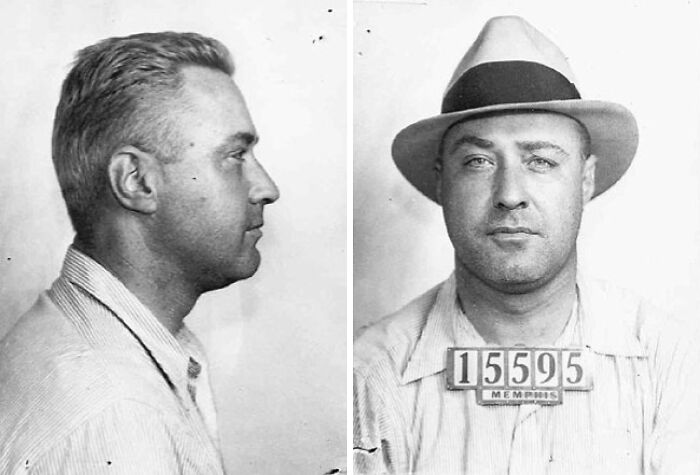 Mugshot of Alcatraz prisoner 15595 Memphis, showcasing rare glimpses into life on Alcatraz Island prison.
