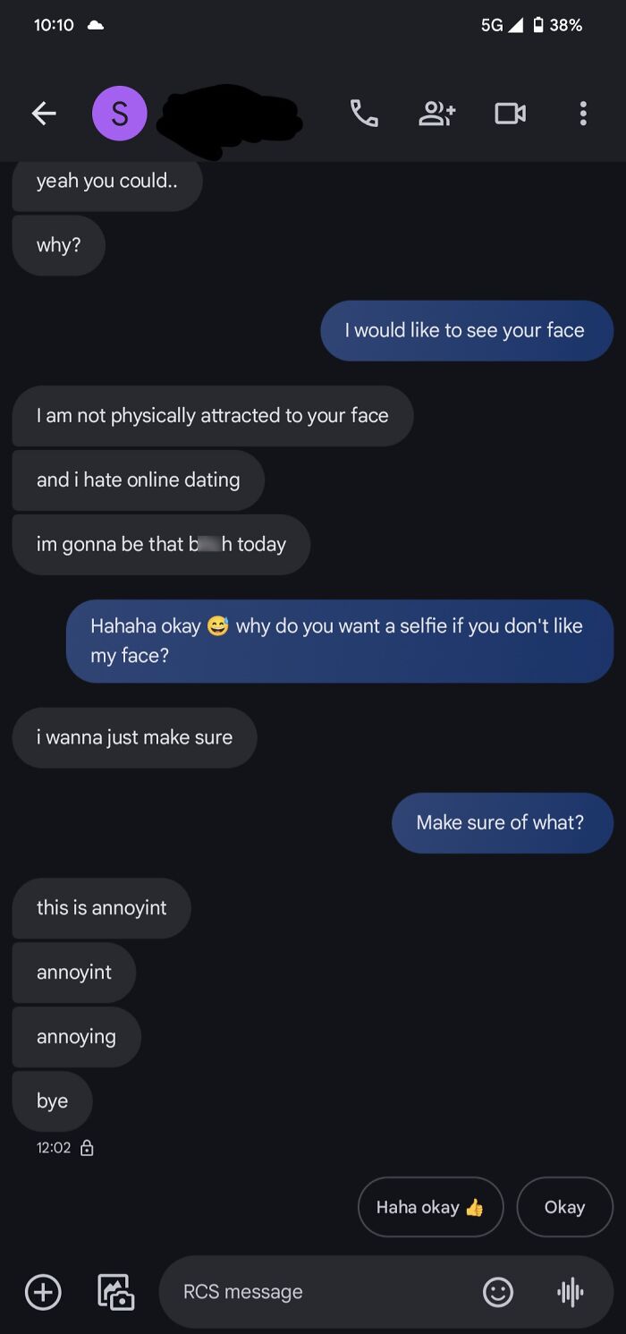 Text conversation screenshot showing toxic behavior in online dating, highlighting nice girls as toxic as nice guys.