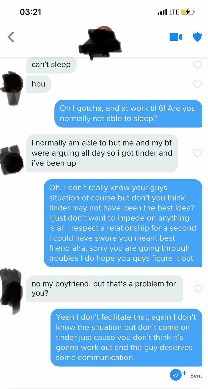 Text message conversation screenshot showing a toxic interaction reflecting behavior of nice girls and nice guys.