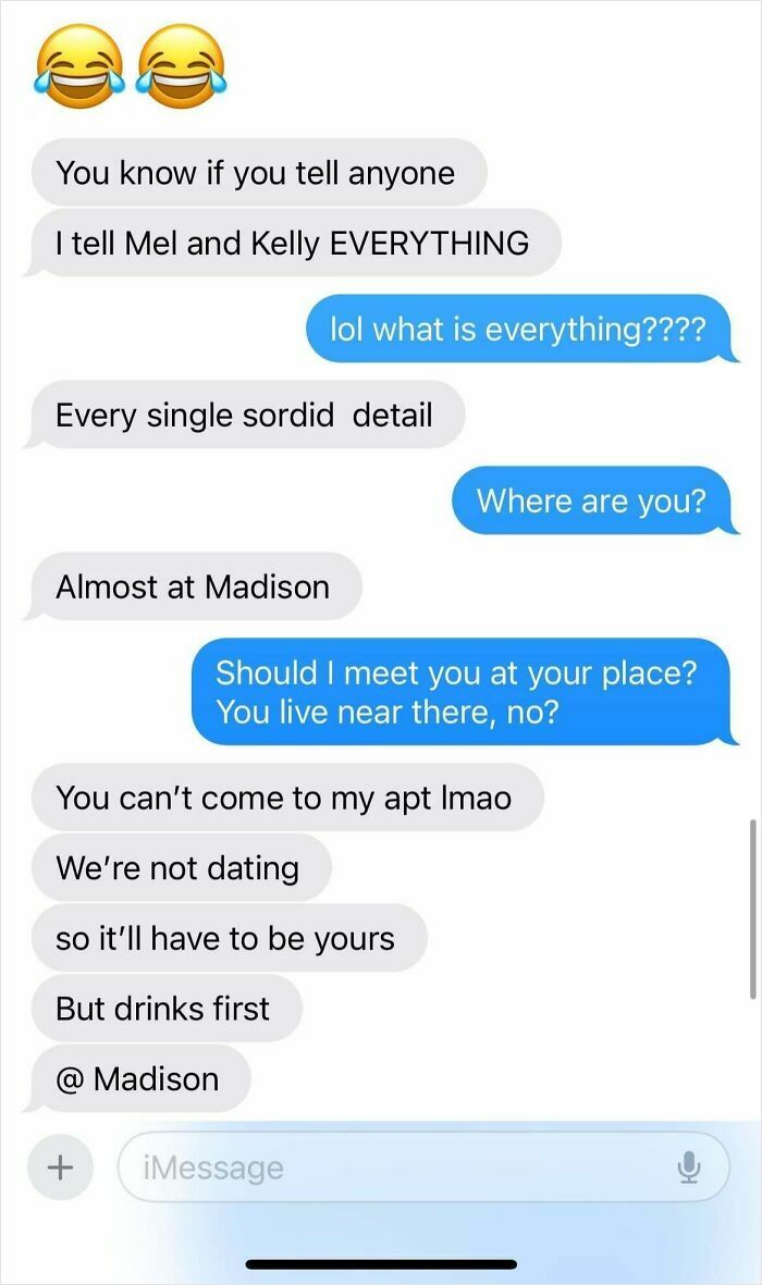 Text message exchange showing a toxic conversation between two people proving nice girls can be as toxic as nice guys.