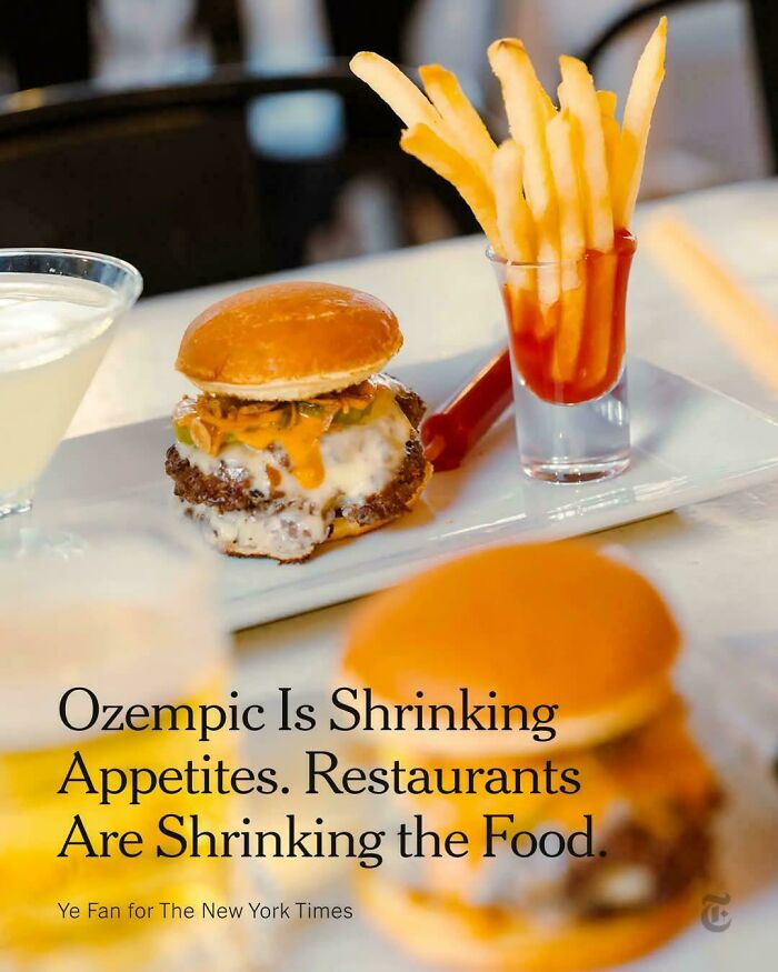 Mini cheeseburger and fries served in a small portion on a plate, illustrating unusual dishes from stupid food trends.