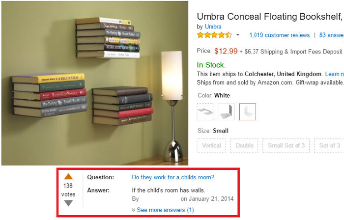 Floating bookshelves mounted on a wall with stacked books and a modern lamp, showcasing creative lesson learning ideas.