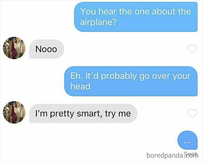 Text message conversation where someone misses the joke, illustrating times people missed the joke embarrassingly.