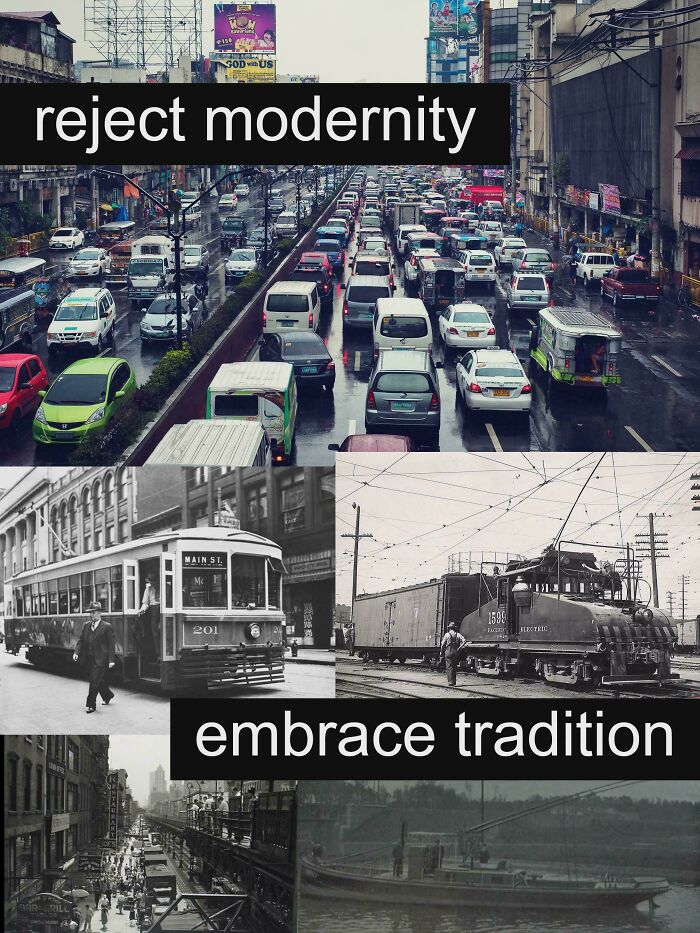 Traffic congestion and vintage transportation images illustrating affordable housing and urban living challenges in the US.