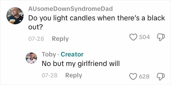 Screenshot of a social media Q&A with questions and answers about life from an actual blind person.