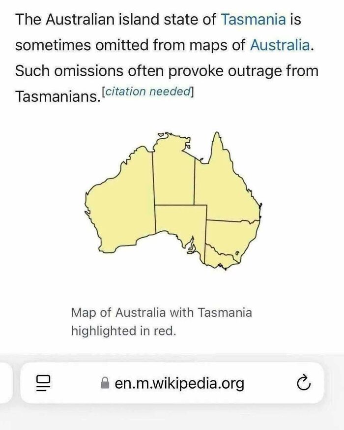 Map of Australia showing Tasmania often omitted, an attempt at accurate maps but the universe had different plans.