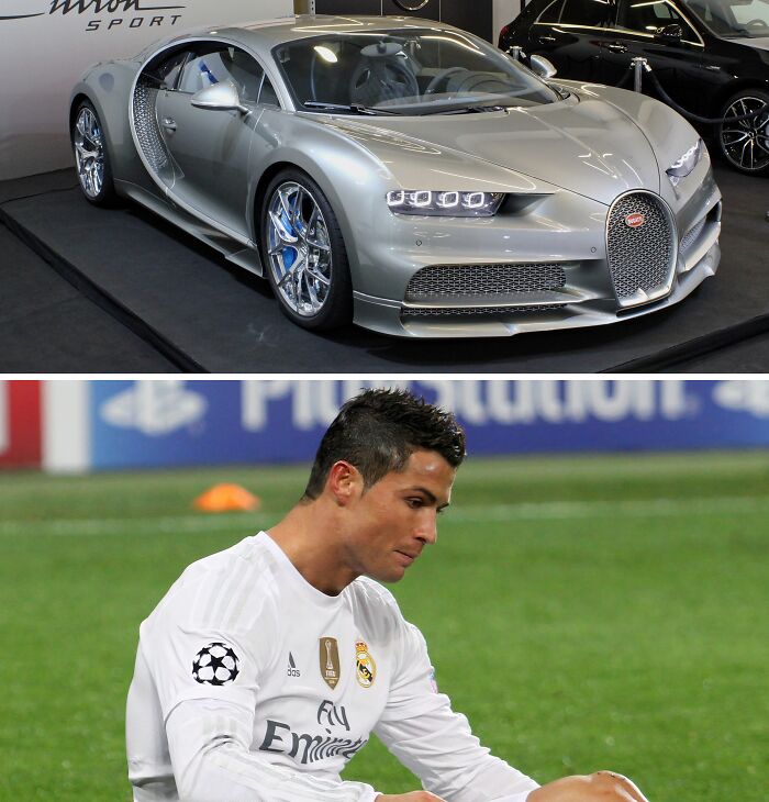 Silver luxury sports car displayed indoors, representing lavish cars owned by football's richest players.